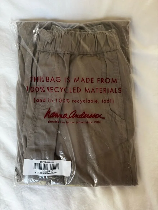 Hannah Andersson Lined Canvas Pant 5T - Picture 4 of 8